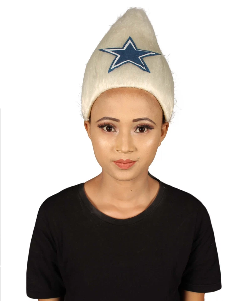 Adult Unisex Pointy Star White Troll Wig,HW-1403A - Image 2 of 4