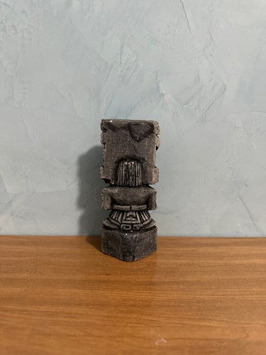 Statua azteca Maya intagliata in pietra 5,5" - Foto 10 di 10