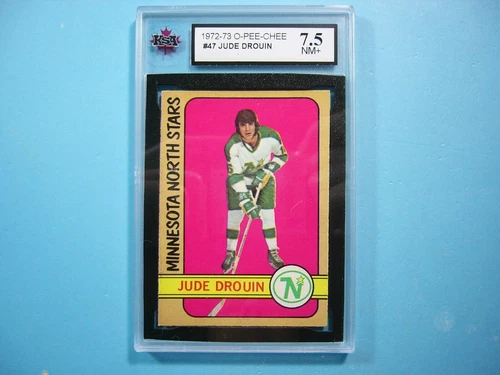 1972/73 O-PEE-CHEE NHL HOCKEY CARD #47 JUDE DROUIN KSA 7.5 NM+ SHARP+ 72/73 OPC