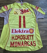 Camiseta deportiva de jugador Hugo Droguett Atletica Monarcas Morelia 08/09 para hombre talla mediana