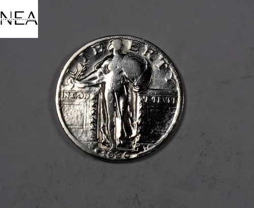 1930 Standing Liberty Quarter ~ Almost Uncirculated AU ~ 90% Silver ~ ZQ721