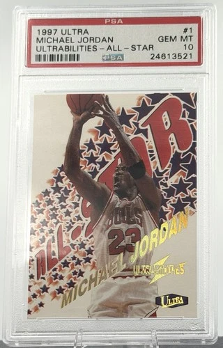 Michael Jordan 1997-98 Fleer Ultra Ultrabilities All-Star #1 PSA 10 Bulls HOF