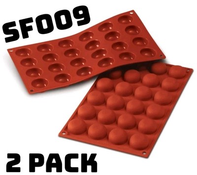 2 PACK Silikomart SF009 Silicone Mold Pomponette (24 Sections) New Free Shipping