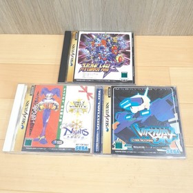 Sega Saturn Console Bundle with 6 Games V.Fighter C.Nights Japanese White System