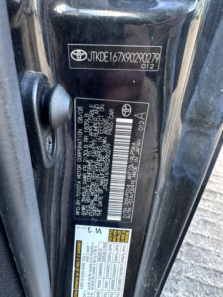 04-05 TOYOTA RAV4 2005-2010 SCION TC 2.4L ДВИГАТЕЛЬ FWD JDM 2AZ-FE 124K МИЛЬ - Изображение 2 из 2