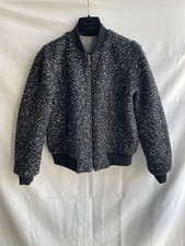 Alice  Olivia Lonnie Reversible Boucle Plaid Bomber Jacket Size M