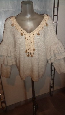 Laura Jane Paris Pullover Beige Größe S/M