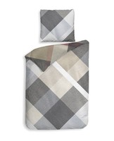 Heckett&Lane Gots Twill Wende BettwäSche Travis Mit Rauten Beige 135X200 Cm +
