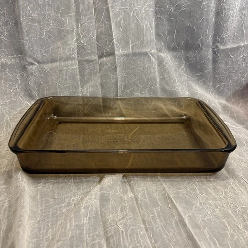 Vintage PYREX 232-R amber Glass Casserole Dish 2 Qt Baking Pan (20)