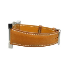 Hermes H Watch L Stamp Hh1.810 Quartz 3ATM SS Silver Brown White Men'S 5