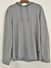 John Varvatos Hoodie Sweatshirt Pullover Men M Gray Athleisure French Terry