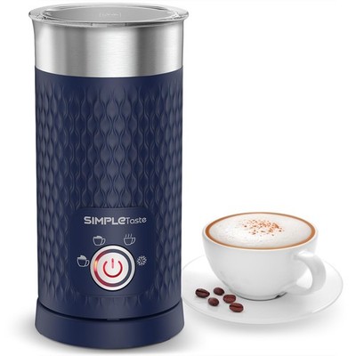 Milk Frother And Warmer, Automatic Foam Maker For Lattes, Blue
