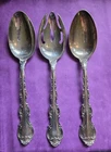 Gorham Strasbourg 1897 Sterling Silver Serving Spoons - Lot of 3 ( 1 Slotted)