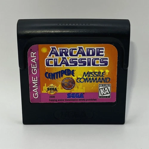 Arcade Classics (Sega Game Gear, 1996) Authentic Cartridge Only Tested