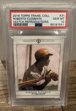 2016 Topps Transcendent Roberto Clemente Sketch PSA10 Pop5 #01/65