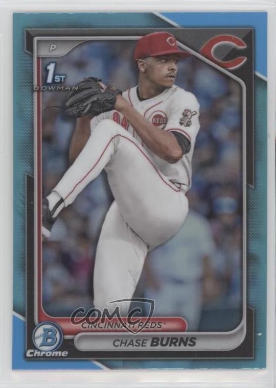 2024 Bowman Draft Chrome Sky Blue Refractor Chase Burns #BDC-55 1cc7