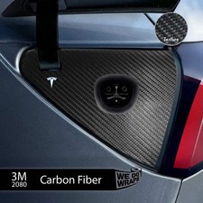 3M Carbon Fiber Tesla Charge Port Wrap  Model Y