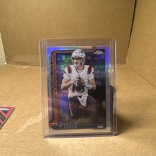 2025 Topps Chrome Football - Drake Maye - Refractor Silver Patriots