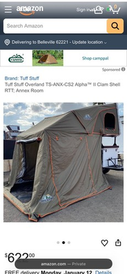 #ad Tuff Stuff Alpha II Clam Shell Rtt Annex Room Olive TS ANX CS2 $420.00