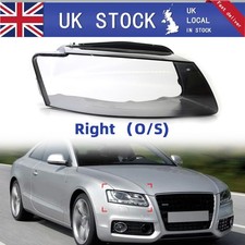 FOR AUDI A5 S5 RIGHT DRIVER SIDE FRONT HEADLIGHT HEADLAMP LENS COVER 2009-2011
