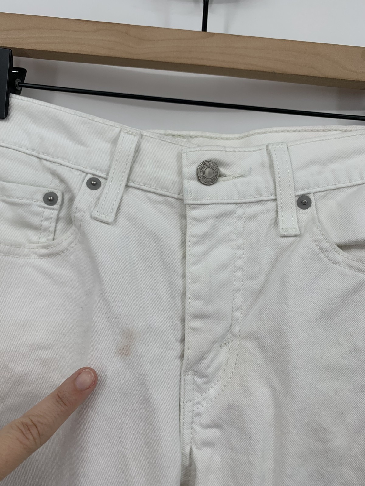 Levis 511 Jeans Mens 29x32 White Slim Fit Straight Leg American Denim Pants thumbnail 5