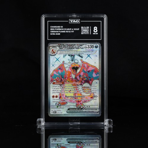 Charizard ex graded TAG 8 for sale on eBay