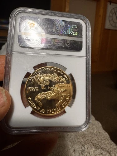 1986-W $50 Gold Proof American Eagle NGC PF 70 UC Augustus St Gaudens No RESERVE