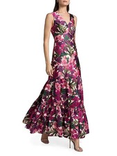 NEW, SACHIN BABI Rori Floral Sleeveless Mikado Gown SZ 14 LD231
