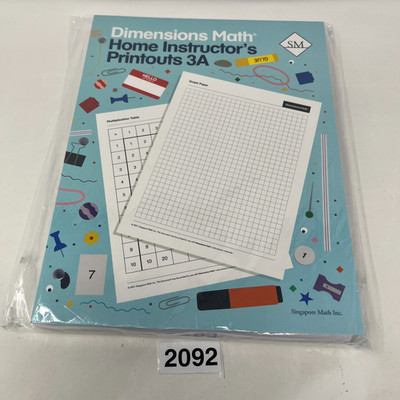 Dimensions Math: Home Instructor's Printouts 3A - Singapore Math PBK NEW