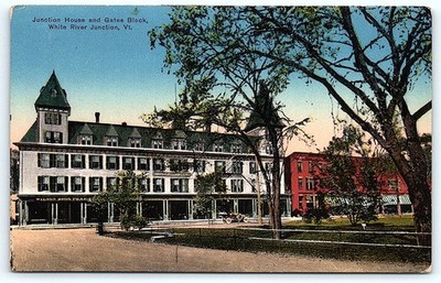 Postcard Junction House  Gates Block White River Junction Vt