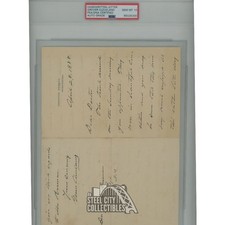 Grover Cleveland Autographed Handwritten Letter - PSA/DNA 10 (85025330)