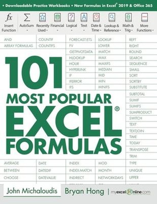 101 Most Popular Excel Formulas Paperback Bryan, Michaloudis, Joh