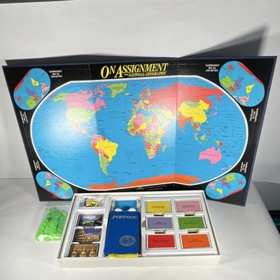 On Assignment With National Geographic Travel Board Game 1990 Complete 
