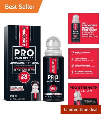 PRO Maximum-Strength Lidocaine Roll-On   Fast Pain Relief for Active Lifestyles