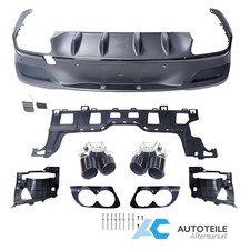 Heckdiffusor mit Auspuffblende passt f&uuml;r Mercedes GLE C167 schwarz