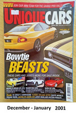 Unique Cars  Magazine January 2001   Wheel Nut  Model Maker Trevor Young Biante