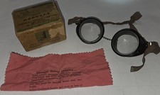 Vintage American Optical Duralite 50 Safety Goggles w/Org. Box  Cloth Steampunk