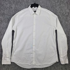 VERSACE COLLECTION Trend White Cotton Dress Shirt Mens 44 EU (17.5 US) Slim
