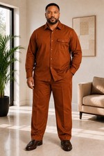Nigerian/African Light brown Men Traditional kaftan, Dashiki - Waist 44-46 .
