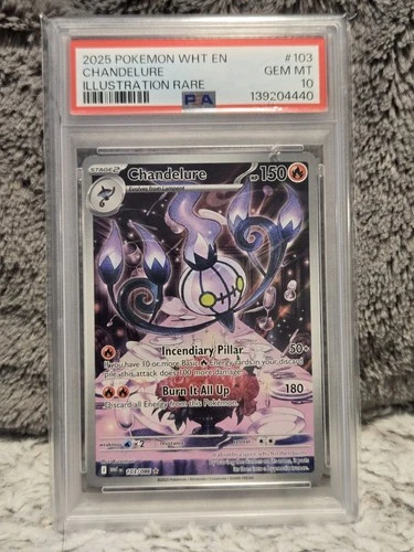 2025 Pokemon White Flare Chandelure IR 103/086 PSA 10