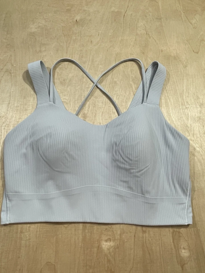 Longline acanalado Lululemon Like a Cloud, B/C, talla 8 azul claro Foto 2 de 4