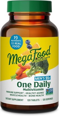 MegaFood Men's 55+ One Daily - Multivitamin for Men with Vitamin B12,C, D & Zinc
