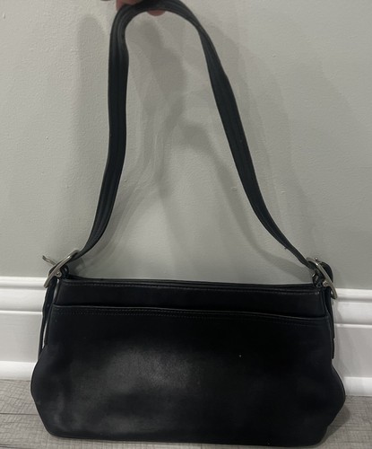 Vintage Coach Handtasche schwarz Leder Legacy H23-9861