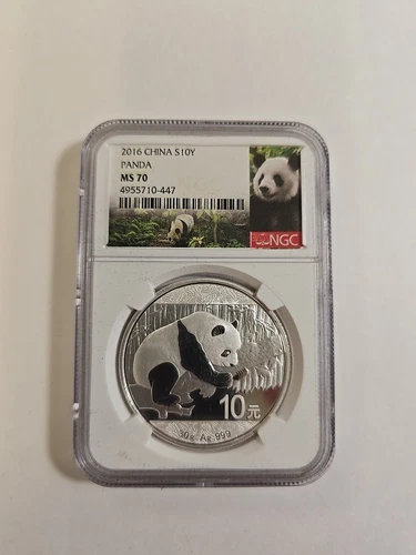 2016 China Panda NGC MS70 30 Gram Silver Coin S10Y Beautiful Coin!