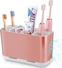 Toothbrush Holders for Bathrooms Countertop, Electric Tooth Brush Holder with Ad