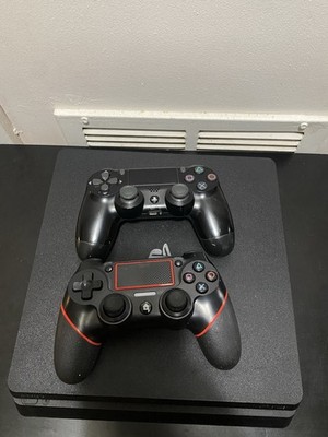 Sony PlayStation 4 Slim Original Black, 500GB with 2 Controllers and power cord