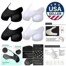 Lightweight Sneaker Crease Protectors - 4 Pairs for Men 7-12  Women 5-9 