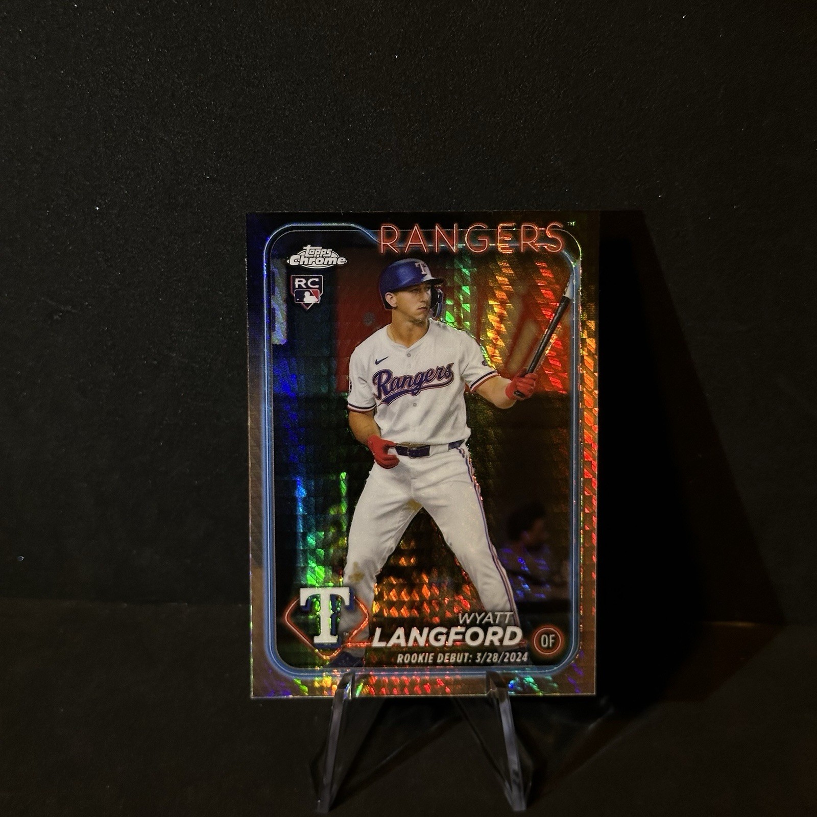 WYATT LANGFORD 2024 Topps Chrome Update #USC37 Prism Refractor Rookie Debut RC