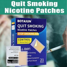 1-10 Quit Smoking Nicotine Patches, 21 Patches Step 1 Stop Anti-Smoking Stickers
