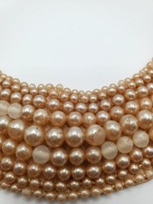 Vintage Glentex Ivory Pearl Beaded Collar 1950's 1960  s Japan Handmade